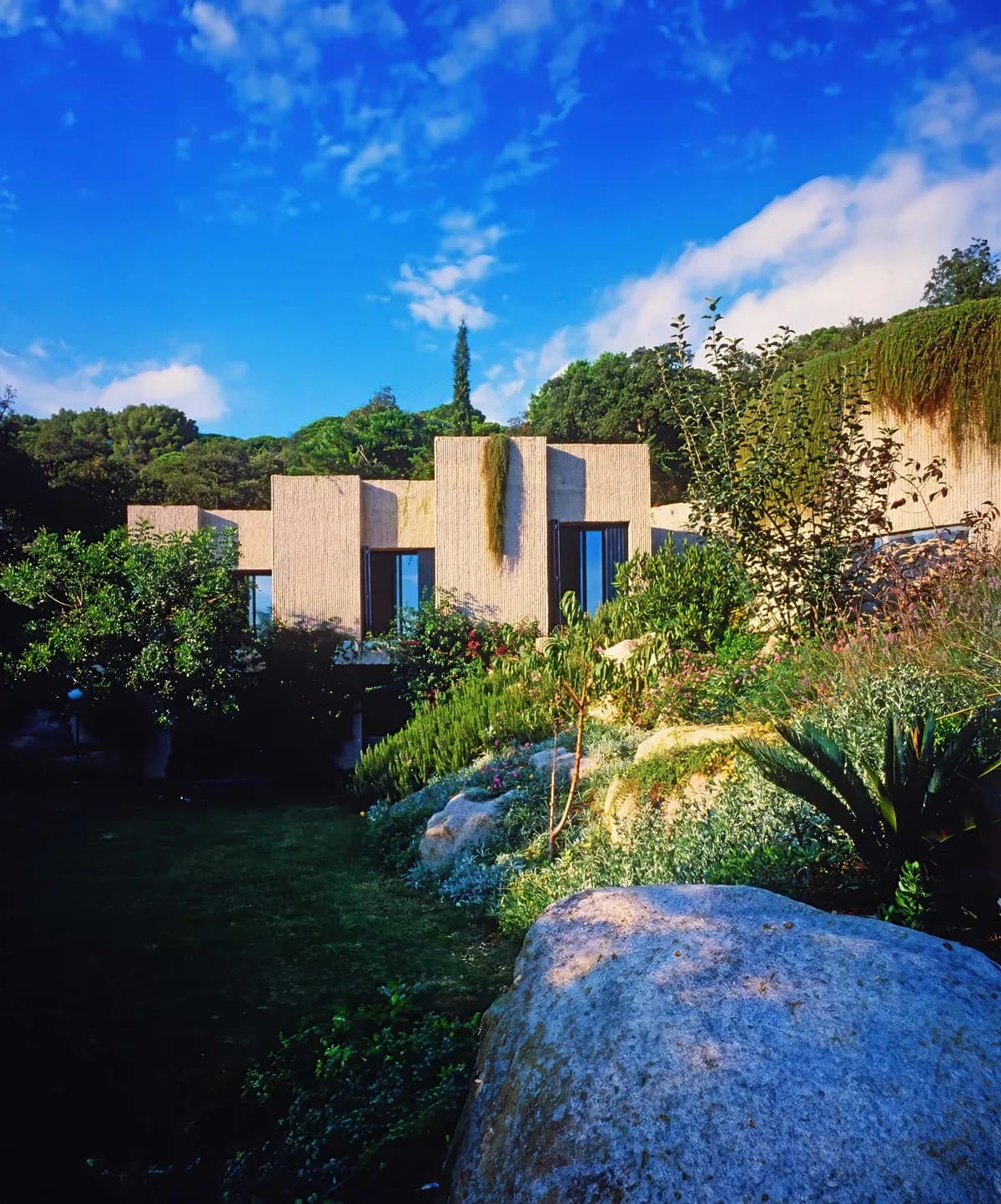 Earth-sheltered house