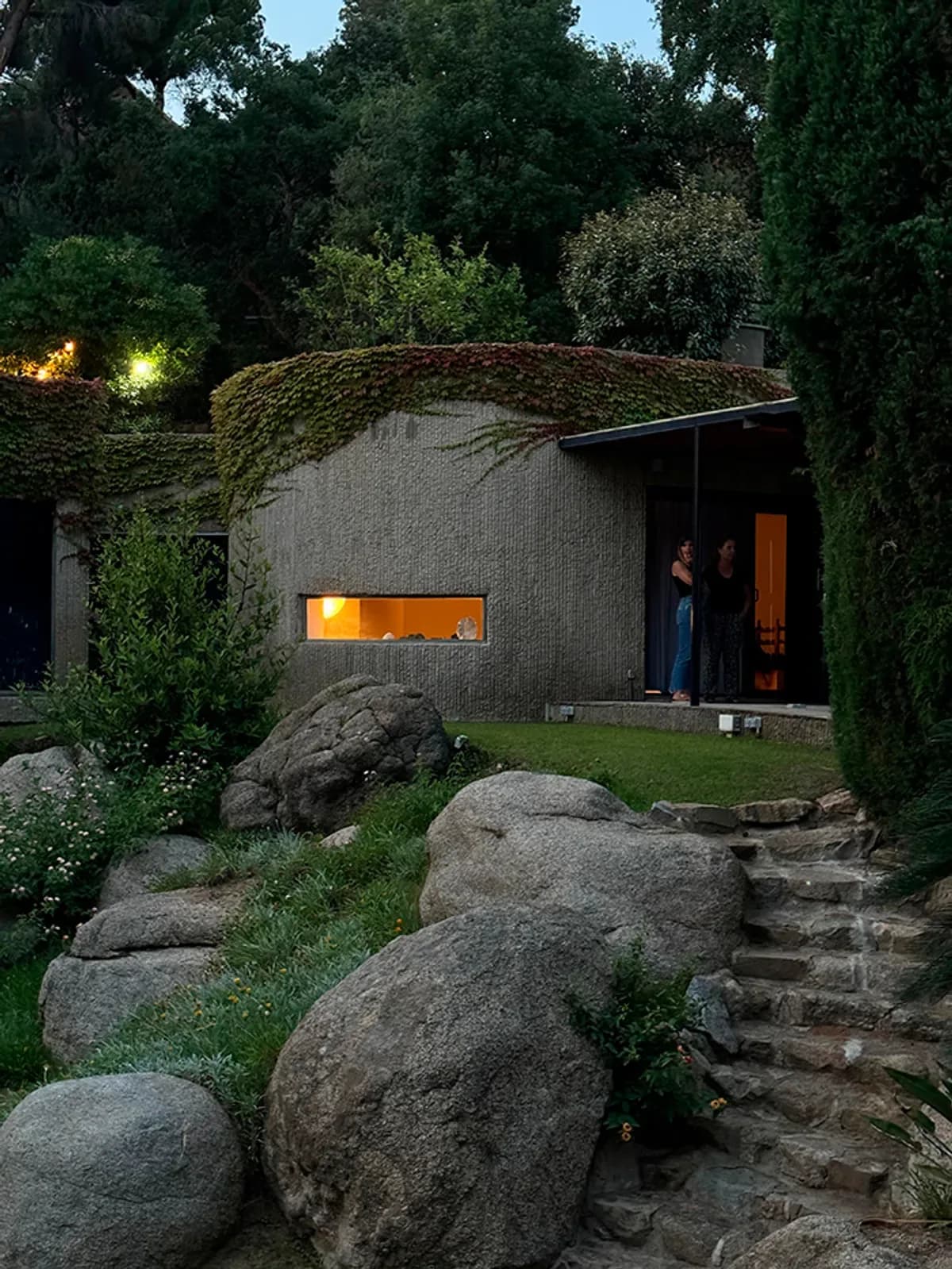 Earth-sheltered house