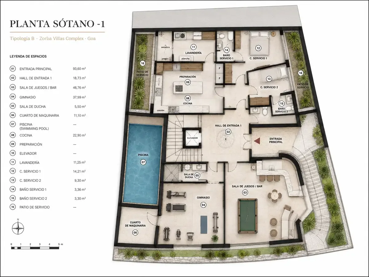 Zorba Villas complex in Goa India